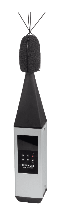 Capteur SONOMÈTRE sans fil Infra C50 pour mesure acoustique précise.