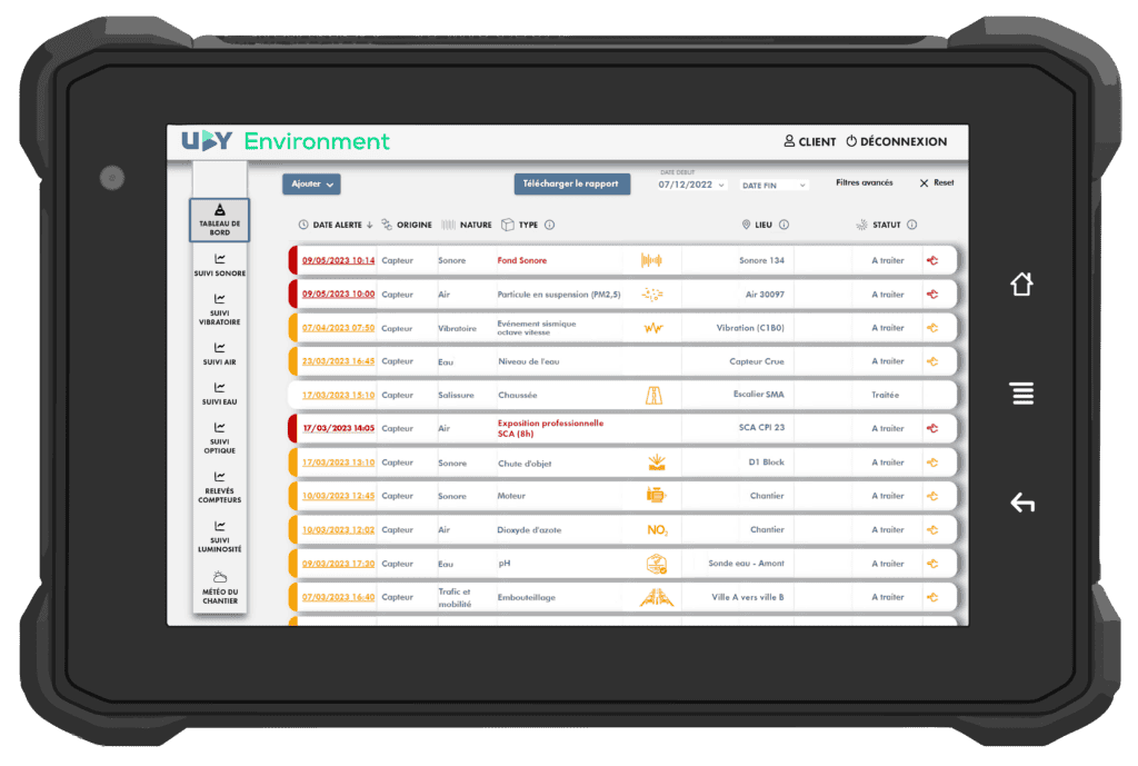 Capteur qualité de l'air WT1 pour surveillance environnementale et contrôle de la pollution intérieu.