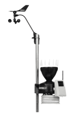 Capteur météo professionnel avec station météorologique pour surveillance climatique.