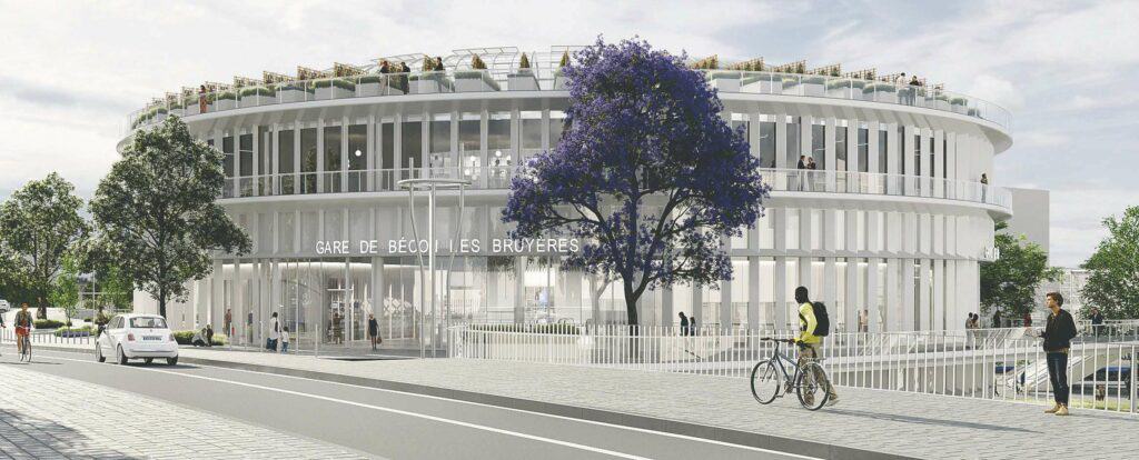 Gare Becquerel Les Bruyères, station du Grand Paris Express Ligne 15 Nord Ouest, moderne et innovant.