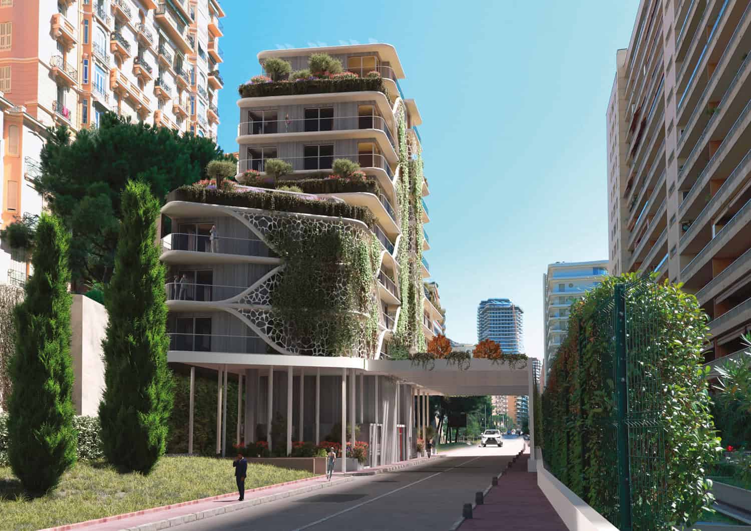 UBY, bâtiment résidentiel et datacenter au Larvotto supérieur, architecture moderne et écologique.