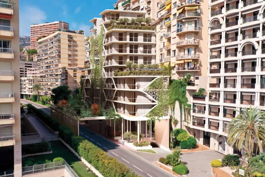 UBY, architecture innovante avec jardins suspendus au cœur de Monaco.