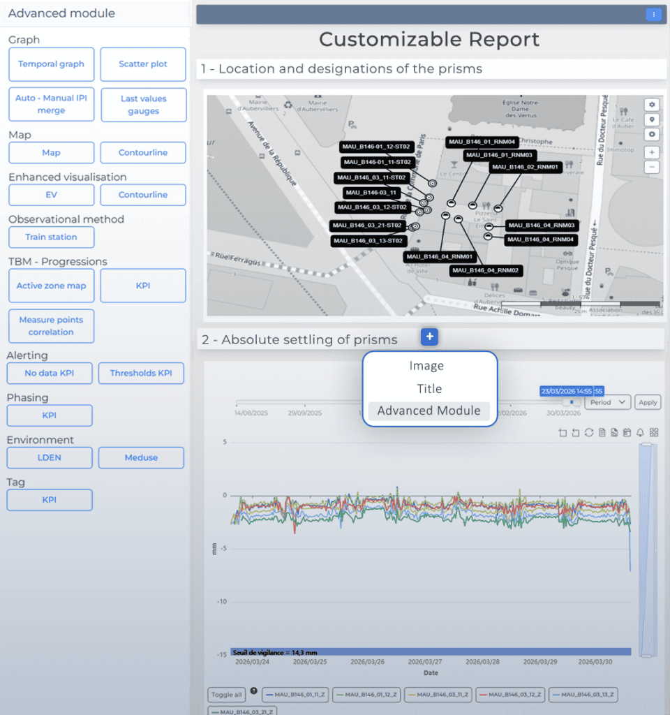 Outil de gestion des données environnementales et structurelles avec visualisation avancée.
