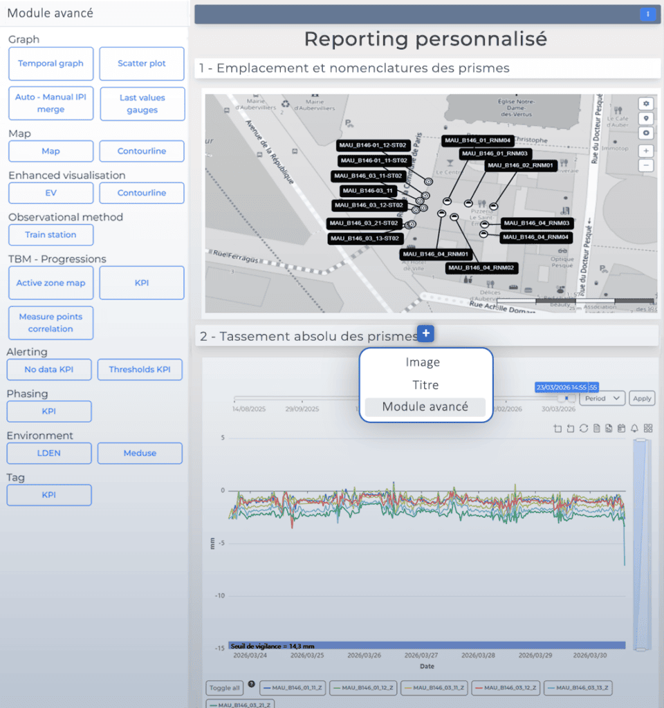 Visualisation avancée de la gestion des données environnementales et structurelles UBY.
