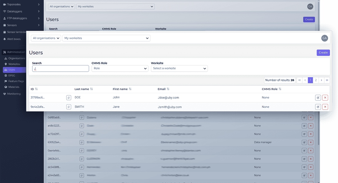 Obtrace Umonitor UBY uMonitor – software administration features