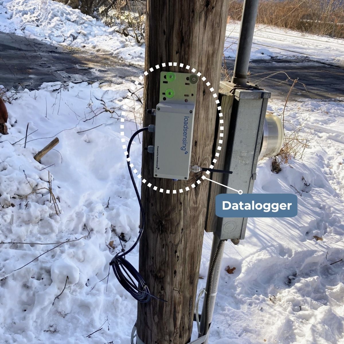 A Worldsensing datalogger attached to the ShapeArray