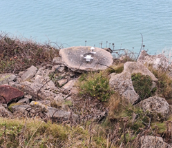 Tiltmeter installation on the coastal cliff