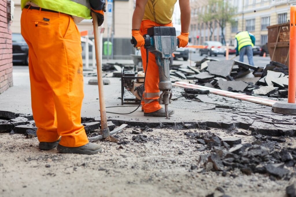 Jackhammer on a construction site