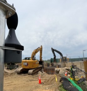 uNoise sensor on a worksite