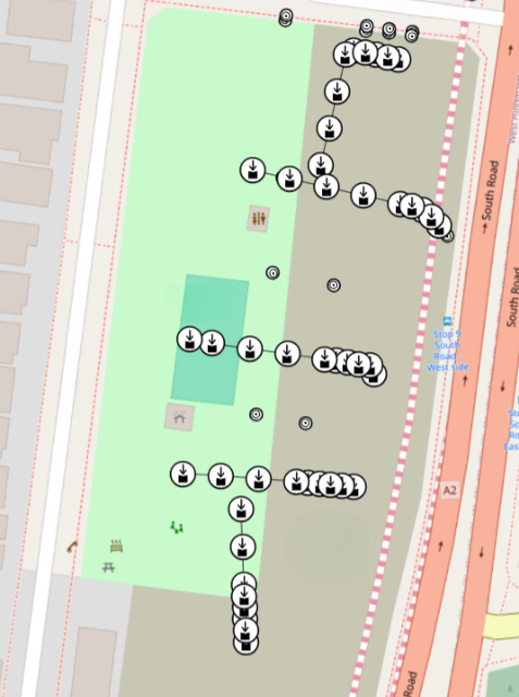 ASP placements on map on uMonitor platform